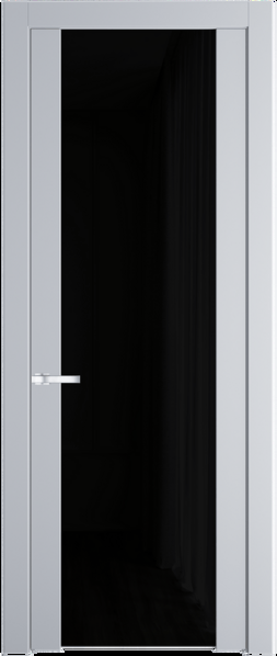 Межкомнатная дверь Profil Doors 1.13 P Черный триплекс Лайт Грей (RAL 870-01)