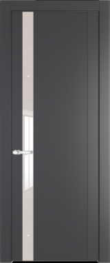 Межкомнатная дверь Profil Doors 1.2 P Lacobel Перламутровый лак Графит (Pantone 425С)
