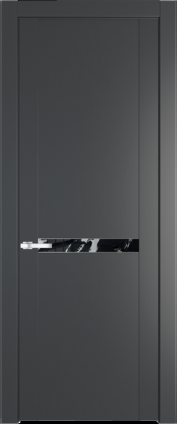 Межкомнатная дверь Profil Doors 1.4 P Нефи черный узор серебро Графит (Pantone 425С)