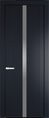Межкомнатная дверь Profil Doors 1.8 P Lacobel Серебряный лак Нэви Блу (RAL 7016)