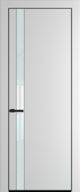 Межкомнатная дверь Profil Doors Orange 18 PE.O Белый лак Крем Вайт (RAL 120-02) Черный матовый RAL9005
