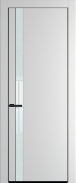 Межкомнатная дверь Profil Doors Orange 18 PE.O Белый лак Крем Вайт (RAL 120-02) Черный матовый RAL9005