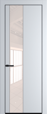 Межкомнатная дверь Profil Doors Orange 19 PE.O Перламутровый лак Вайт (RAL 110 96 02) Черный матовый RAL9005