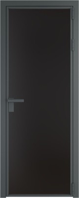 Алюминиевая дверь Profil Doors 1 AG Серая ночь Монохром черный