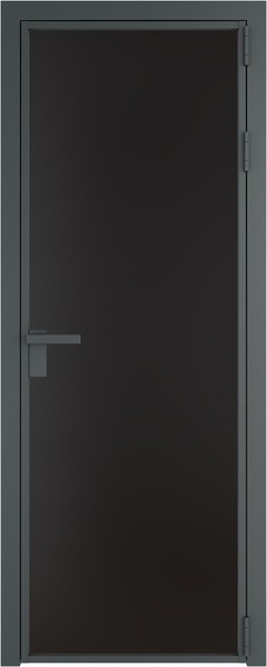 Алюминиевая дверь Profil Doors 1 AG Серая ночь Монохром черный