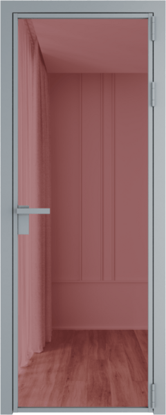 Алюминиевая дверь Profil Doors 1 AG Серебро Розовое шпион