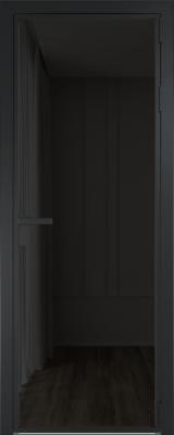 Алюминиевая дверь Profil Doors 1 AG Черный матовый Черное тонированное