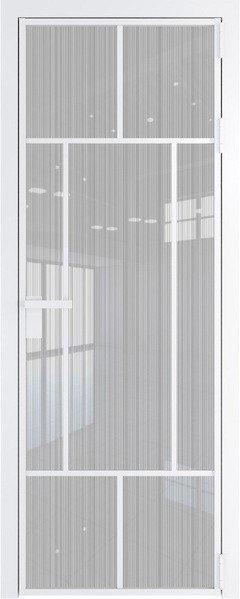 Алюминиевая дверь Profil Doors 10 AG Вайт Страйп