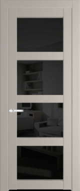Межкомнатная дверь Profil Doors 1.4.2 PD Черное тонированное Сэнд