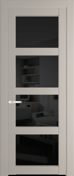 Межкомнатная дверь Profil Doors 1.4.2 PD Черное тонированное Сэнд