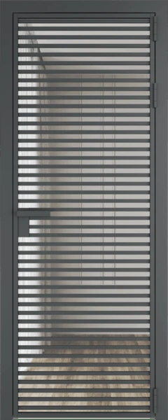 Алюминиевая дверь Profil Doors 12 AG Серая ночь Прозрачное
