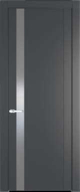 Межкомнатная дверь Profil Doors 1.2 P Lacobel Серебряный лак Графит (Pantone 425С)