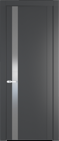 Межкомнатная дверь Profil Doors 1.2 P Lacobel Серебряный лак Графит (Pantone 425С)