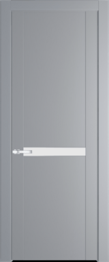 Межкомнатная дверь Profil Doors 1.4 P Монохром белый просветленный Смоки (RAL 870-02)