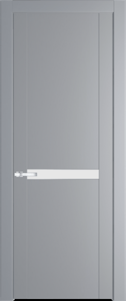 Межкомнатная дверь Profil Doors 1.4 P Монохром белый просветленный Смоки (RAL 870-02)