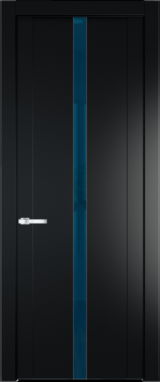 Межкомнатная дверь Profil Doors 1.8 P Зеркало синее Блэк