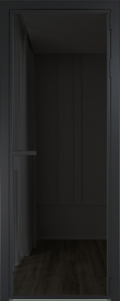 Алюминиевая дверь Profil Doors 1 AG Черный матовый RAL9005 Черное тонированное