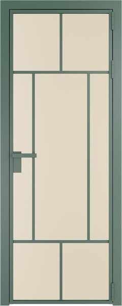 Алюминиевая дверь Profil Doors 10 AG Зеленый воск Монохром жемчуг