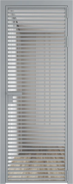 Алюминиевая дверь Profil Doors 12 AG Серебро Прозрачное