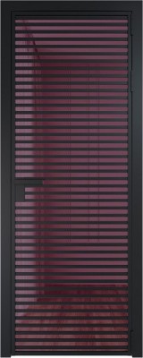 Алюминиевая дверь Profil Doors 12 AG Черный матовый Фиолетовое шпион