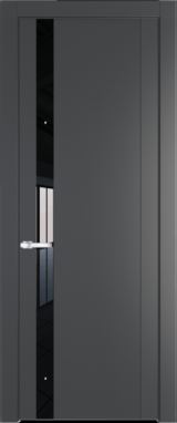 Межкомнатная дверь Profil Doors 1.2 P Lacobel Черный лак Графит (Pantone 425С)
