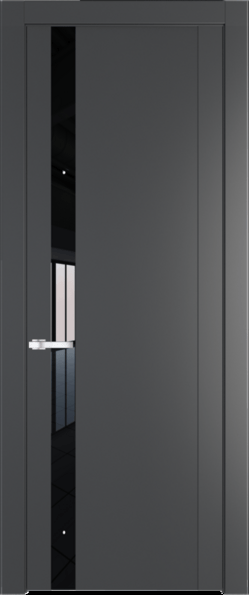 Межкомнатная дверь Profil Doors 1.2 P Lacobel Черный лак Графит (Pantone 425С)