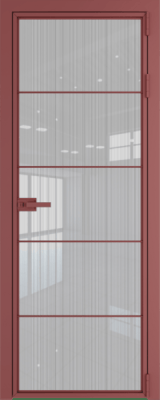 Алюминиевая дверь Profil Doors 5AX Красный антрацит Страйп