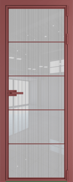Алюминиевая дверь Profil Doors 5AX Красный антрацит Страйп