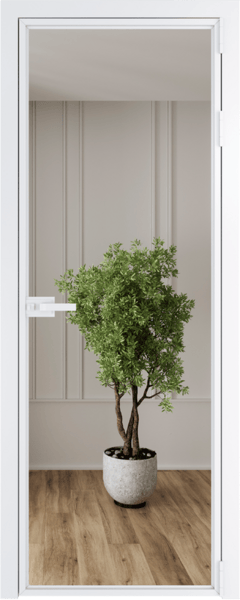 Алюминиевая дверь Profil Doors Orange 1AX.O Зеркало Вайт