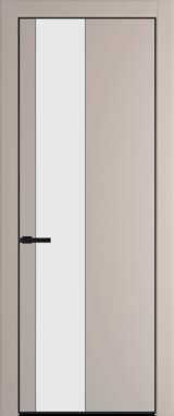 Межкомнатная дверь Profil Doors Orange 19 PE.O Монохром белый просветленный Сэнд Черный матовый RAL9005