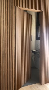 Скрытая дверь под декоративную рейку Хром с 4-х сторон Дверное полотно