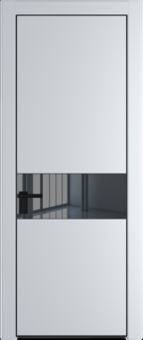 Межкомнатная дверь Profil Doors 17 PA Черный матовый RAL9005 Зеркало Grey Вайт (RAL 110 96 02)