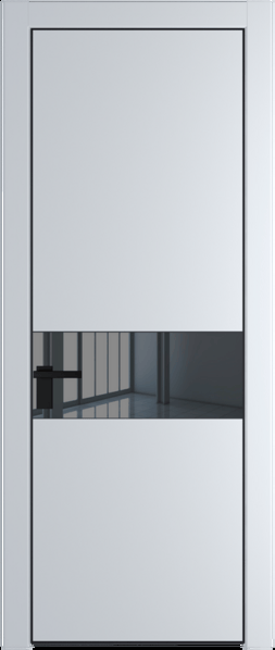 Межкомнатная дверь Profil Doors 17 PA Черный матовый RAL9005 Зеркало Grey Вайт (RAL 110 96 02)