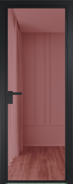 Алюминиевая дверь Profil Doors 1 AG Черный матовый RAL9005 Розовое шпион