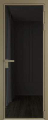 Алюминиевая дверь Profil Doors 1 AG Шампань Черное тонированное
