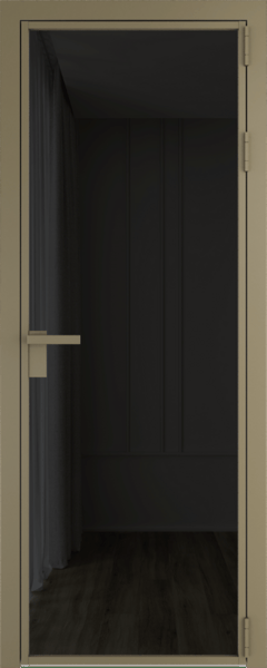 Алюминиевая дверь Profil Doors 1 AG Шампань Черное тонированное