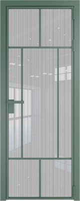 Алюминиевая дверь Profil Doors 10 AG Зеленый воск Страйп