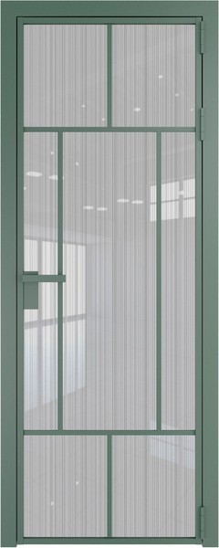 Алюминиевая дверь Profil Doors 10 AG Зеленый воск Страйп