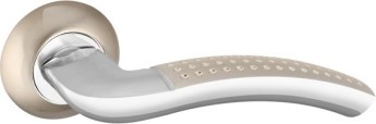 Ручка Punto (Пунто) раздельная R.TL54.LOGICA 180mm SN/CP-3 мат. никель/хром 8x180мм M4(12х90х50)