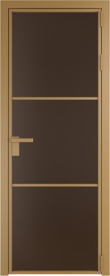 Алюминиевая дверь Profil Doors 13 AG Золото Монохром шоколад