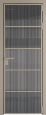 Алюминиевая дверь Profil Doors 14 AG Никель матовый Мору тонированное