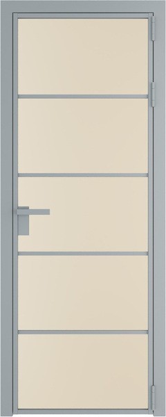 Алюминиевая дверь Profil Doors 14 AG Серебро Монохром жемчуг