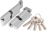 Цилиндровый Ajax (Аякс) механизм (AX202/80) AX2002Knob80 (30+10+40) CP хром с вертушкой