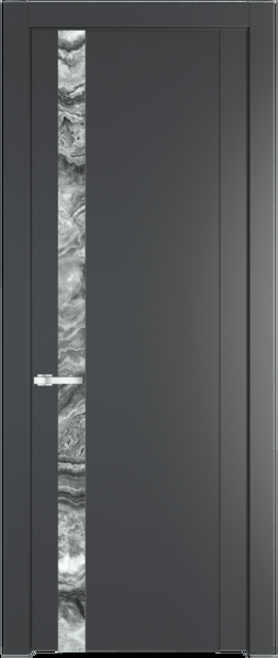 Межкомнатная дверь Profil Doors 1.2 P Атриум серебро Графит (Pantone 425С)