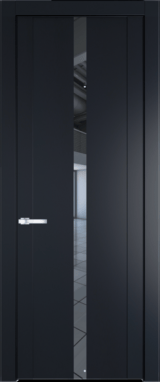Межкомнатная дверь Profil Doors 1.8 P Зеркало Нэви Блу (RAL 7016)