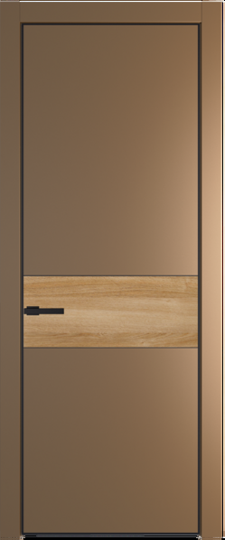 Межкомнатная дверь Profil Doors 17 PE Атриум серебро Сэнд Черный матовый RAL9005 Дуб Карамель