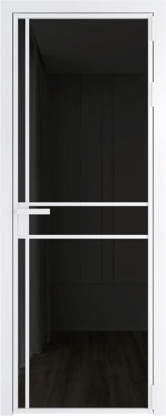 Алюминиевая дверь Profil Doors 9 AG Вайт Черное тонированное