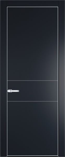 Межкомнатная дверь Profil Doors 14 PA Серебро Нэви Блу (RAL 7016)