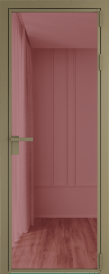 Алюминиевая дверь Profil Doors 1 AG Шампань Розовое шпион