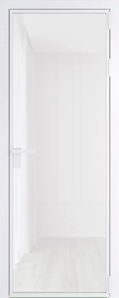 Алюминиевая дверь Profil Doors 1 AG Вайт Белый триплекс